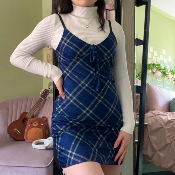 Plaid Mini Dress - Picture 3 of 4